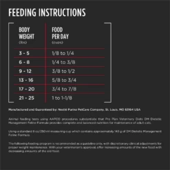 Purina® Pro Plan® Veterinary Diets Cat DM Dietetic Management® Dry -Cat Supplies Store 3003443 3021231 ENG INSTRUCTIONS