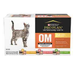 Purina® Pro Plan® Veterinary Diets Cat OM Overweight Management® Canned -Cat Supplies Store 3003529 3020482 ENG FRONT