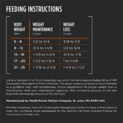 Purina® Pro Plan® Veterinary Diets Cat OM Overweight Management® Diet Dry -Cat Supplies Store 3007439 3002567 ENG INSTRUCTIONS