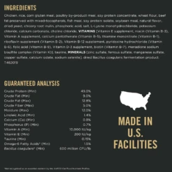 Purina® Pro Plan® Adult Cat Weight Management Chicken & Rice Formula Dry -Cat Supplies Store 3008512 3008511 ENG INGREDIENTS