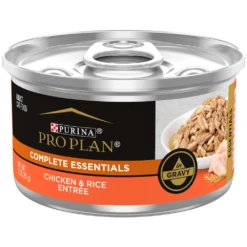 Purina® Pro Plan® Complete Essentials® Adult Cat Chicken & Rice Entree Cans -Cat Supplies Store 3008514 3008513 ENG FRONT