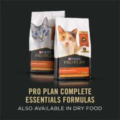 Purina® Pro Plan® Complete Essentials® Adult Cat Salmon & Rice Entrée Cans -Cat Supplies Store 3008516 3008515 ENG RIGHT