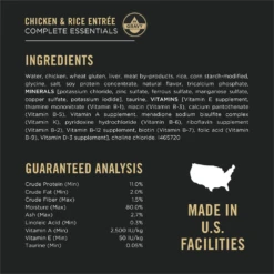 Purina® Pro Plan® Complete Essentials® Adult Cat Chicken & Turkey Variety Pack Entrée Cans -Cat Supplies Store 3020101 3020102 ENG INGREDIENTS