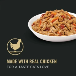 Purina® Pro Plan® Complete Essentials® Adult Cat White Meat Chicken & Vegetable Entrée In Gravy Cans -Cat Supplies Store 3020103 3020104 ENG PRODUCT
