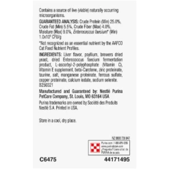 Purina® Pro Plan® Veterinary Supplements FortiFlora® Cat Synbiotic Action -Cat Supplies Store 3020900 3020901 ENG BACK