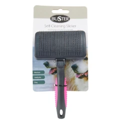 BUSTER Self-Cleaning Hard Pins Slicker Brush -Cat Supplies Store 3021864 3021818 ENG BACK