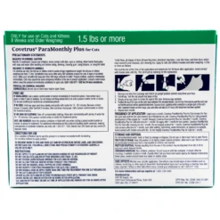 Covetrus® ParaMonthly Plus For Cats -Cat Supplies Store 3022078 3022083 ENG BACK