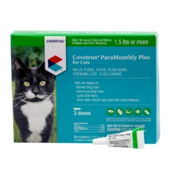 Covetrus® ParaMonthly Plus For Cats -Cat Supplies Store 3022078 3022083 ENG FRONT