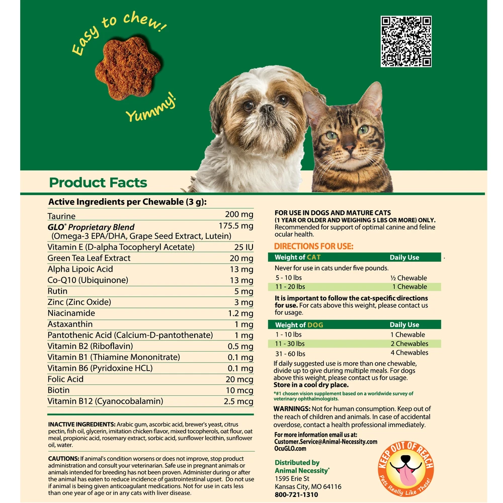 Ocu-GLO® Vision Supplement Chewables For Dogs And Mature Cats 7 Ocu-GLO® Vision Supplement Chewables For Dogs And Mature Cats - Image 5