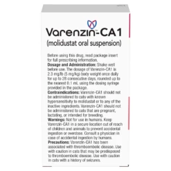 Varenzin™-CA1 (molidustat) Oral Suspension For Cats -Cat Supplies Store 3022615 3022616 ENG BACK