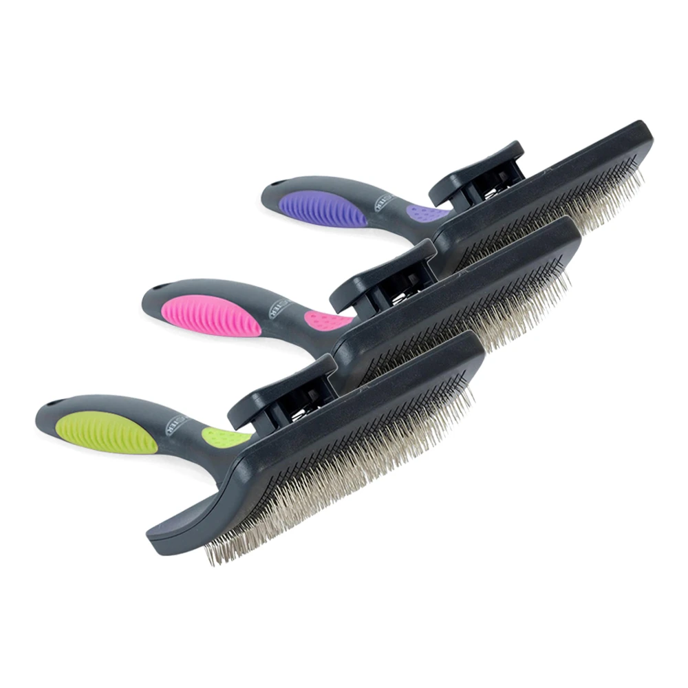 BUSTER Self-Cleaning Soft Pins Slicker Brush 4 BUSTER Self-Cleaning Soft Pins Slicker Brush - Image 3